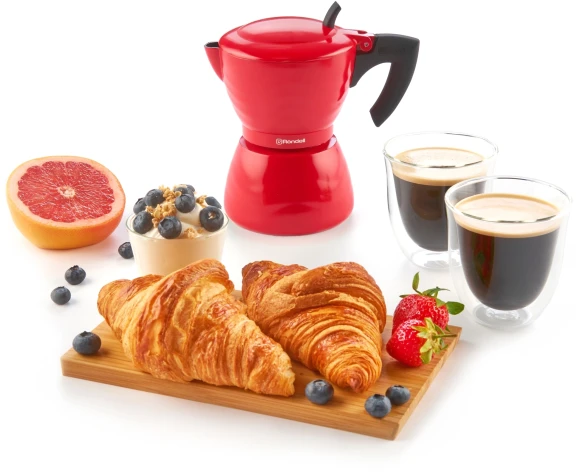 Кофеварка гейзерн. Rondell Fiero RDA-844 0.3л алюминий красный