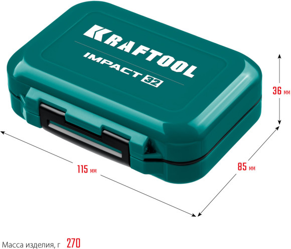 Набор бит Kraftool IMPACT-32 (26066-H32) универсал. (32пред.) для шуруповертов/дрелей
