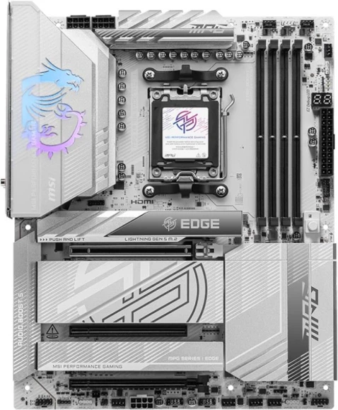 Материнская плата MSI MPG X870E EDGE TI WIFI Socket AM5 AMD X870E 4xDDR5 ATX AC`97 8ch(7.1) 5Gigabit RAID+HDMI Материнская плата MSI MPG X870E EDGE TI WIFI Socket AM5 AMD X870E 4xDDR5 ATX AC`97 8ch(7.1) 5Gigabit RAID+HDMI