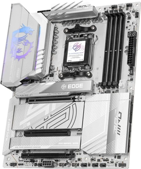 Материнская плата MSI MPG X870E EDGE TI WIFI Socket AM5 AMD X870E 4xDDR5 ATX AC`97 8ch(7.1) 5Gigabit RAID+HDMI Материнская плата MSI MPG X870E EDGE TI WIFI Socket AM5 AMD X870E 4xDDR5 ATX AC`97 8ch(7.1) 5Gigabit RAID+HDMI