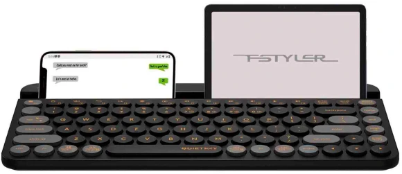 Клавиатура A4Tech FBK30 черный/серый USB беспроводная BT/Radio slim Multimedia (FBK30 BLACKCURRANT) Клавиатура A4Tech FBK30 черный/серый USB беспроводная BT/Radio slim Multimedia (FBK30 BLACKCURRANT)