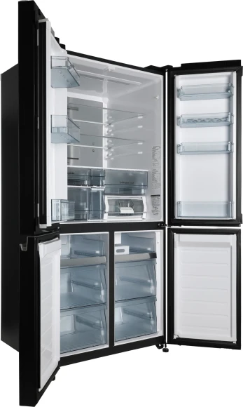 Холодильник Hitachi R-WB820VUC2 GBK 3-хкамерн. черный стекло инвертер