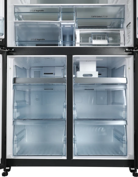 Холодильник Hitachi R-WB820VUC2 GBK 3-хкамерн. черный стекло инвертер