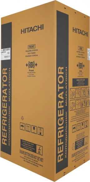 Холодильник Hitachi R-WB820VUC2 GBK 3-хкамерн. черный стекло инвертер