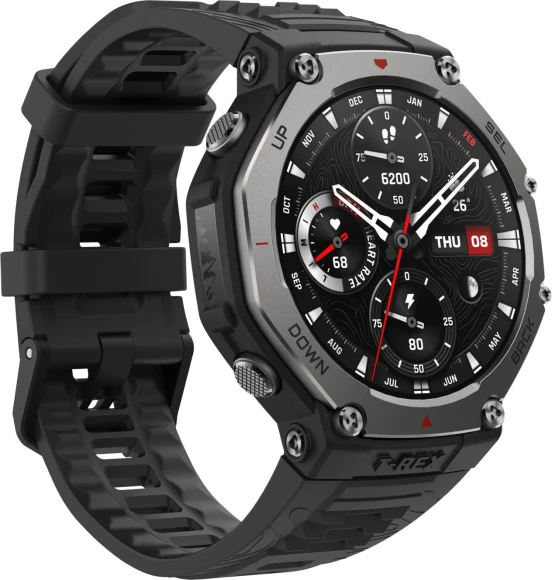 Смарт-часы Amazfit T-Rex 3 A2323 48.5мм 1.5" AMOLED корп.серый рем.серый разм.брасл.:145-210мм (1746881)