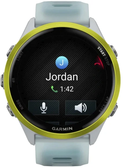 Смарт-часы Garmin Forerunner 570 1.3" AMOLED корп.золото белое рем.бирюзовый (010-02971-01)