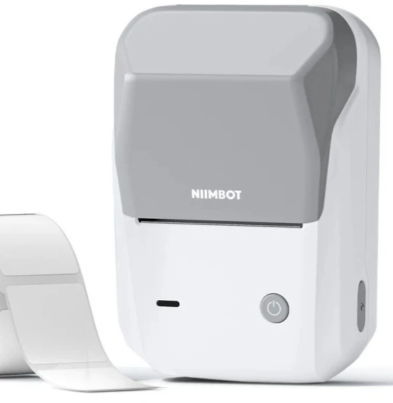 Термопринтер Niimbot B1 (1746887) 203dpi 50мм/с/USB/BT для печ.этик. серебристый Термопринтер Niimbot B1 (1746887) 203dpi 50мм/с/USB/BT для печ.этик. серебристый