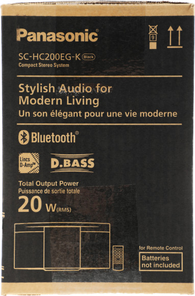 Микросистема Panasonic SC-HC200EG-K черный 20Вт CD CDRW FM USB BT