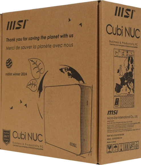 Неттоп MSI Cubi NUC 1M-053BRU Core 3 100U (1.2) Graphics CR без ОС 2xGbitEth WiFi BT 120W черный (936-B0B111-081)
