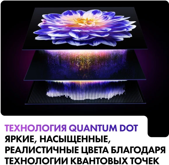 Телевизор QLED Haier 75" Smart TV S2 Pro Frameless черный 4K Ultra HD 60Hz DVB-T DVB-T2 DVB-C DVB-S DVB-S2 USB WiFi Smart TV