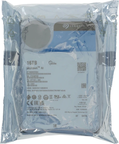 Жесткий диск Seagate SATA-III 16TB ST16000VE004 Surveillance SkyHawkAI 512E (7200rpm) 512Mb 3.5"