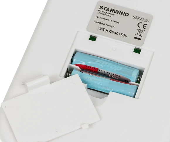Весы кухонные электронные Starwind SSK2156 макс.вес:2кг голубой