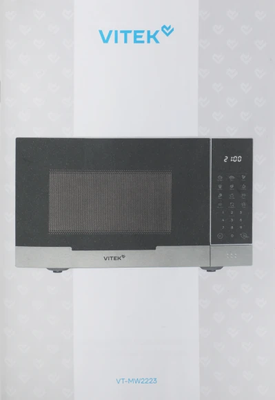 Микроволновая Печь Vitek VT-MW2223 23л. 800Вт белый/черный
