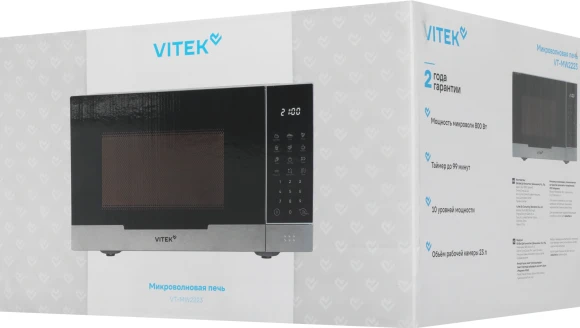 Микроволновая Печь Vitek VT-MW2223 23л. 800Вт белый/черный