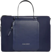 Сумка женская Piquadro Lyra CA6950W92T/BLU темно-синяя нейлон/натур.кожа