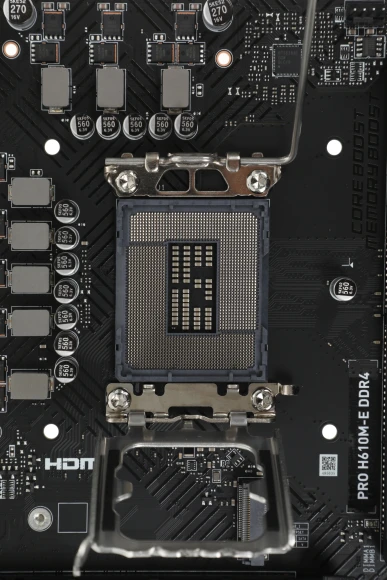 Материнская плата MSI PRO H610M-E DDR4 Soc-1700 Intel H610 2xDDR4 mATX AC`97 8ch(7.1) GbLAN+VGA+HDMI Материнская плата MSI PRO H610M-E DDR4 Soc-1700 Intel H610 2xDDR4 mATX AC`97 8ch(7.1) GbLAN+VGA+HDMI