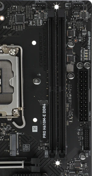 Материнская плата MSI PRO H610M-E DDR4 Soc-1700 Intel H610 2xDDR4 mATX AC`97 8ch(7.1) GbLAN+VGA+HDMI Материнская плата MSI PRO H610M-E DDR4 Soc-1700 Intel H610 2xDDR4 mATX AC`97 8ch(7.1) GbLAN+VGA+HDMI