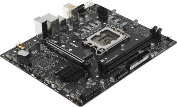 Материнская плата MSI PRO H610M-E DDR4 Soc-1700 Intel H610 2xDDR4 mATX AC`97 8ch(7.1) GbLAN+VGA+HDMI Материнская плата MSI PRO H610M-E DDR4 Soc-1700 Intel H610 2xDDR4 mATX AC`97 8ch(7.1) GbLAN+VGA+HDMI