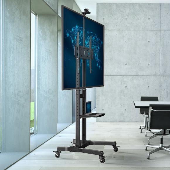 Стойка для телевизора Onkron TS1891 черный 50"-90" макс.100кг напольный мобильный Стойка для телевизора Onkron TS1891 черный 50"-90" макс.100кг напольный мобильный