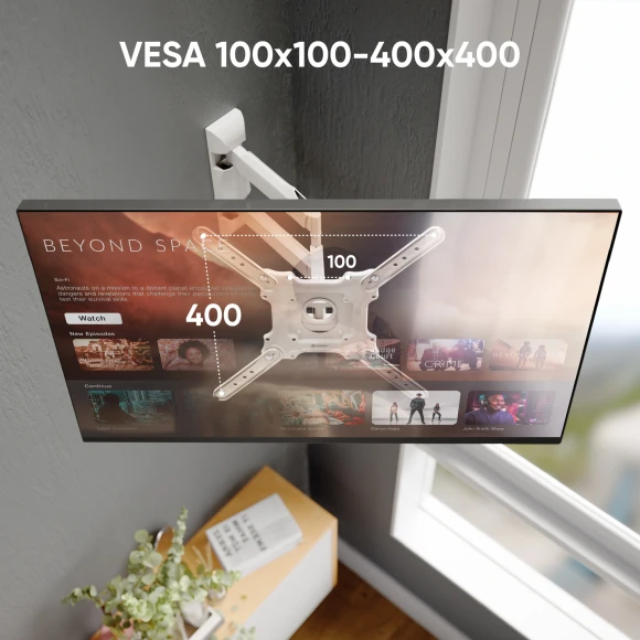 Кронштейн для телевизора Onkron M4 белый 32"-65" макс.35кг настенный поворот и наклон