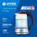 Чайник электрический Vitek VT-7009 1.7л. 2200Вт прозрачный корпус: стекло