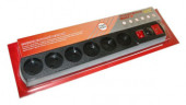 Сетевой фильтр Most R 2м (6 розеток) черный (коробка)