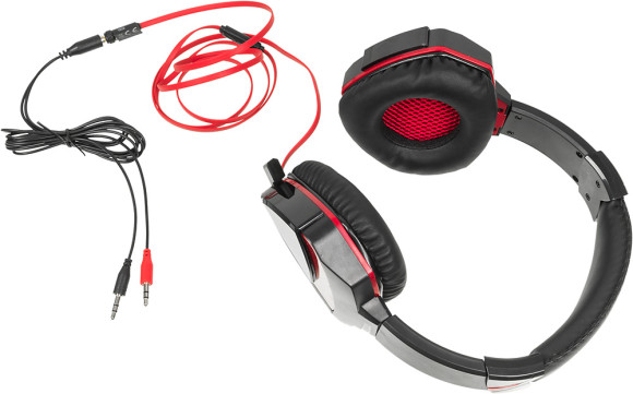 Наушники с микрофоном A4Tech Bloody G500 черный/красный 1.5м мониторные оголовье (A4TECH G500)