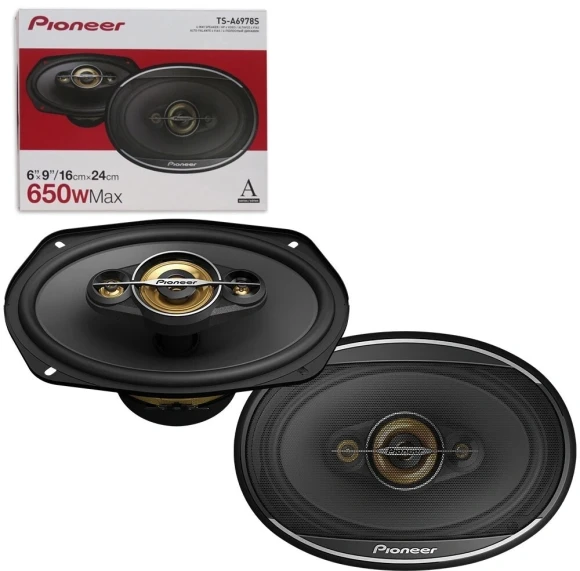 Колонки автомобильные Pioneer TS-A6978S 650Вт 92дБ 4Ом 15x23см (6x9дюйм) (ком.:2кол.) коаксиальные четырехполосные