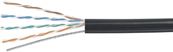 Кабель информационный Cabeus UTP-4P-Cat.5e-SOLID-OUT-LSZH-UV-100 кат.5E U/UTP 4 пары LSZH универсальный 100м черный