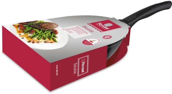 Сковорода ВОК (WOK) Rondell Escurion RDA-870 круглая 28см покрытие: Xylan Plus ручка съемная (с крышкой) черный