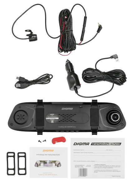 Видеорегистратор Digma FreeDrive 404 MIRROR DUAL черный 2Mpix 1080x1920 1080p 170гр. GP6248