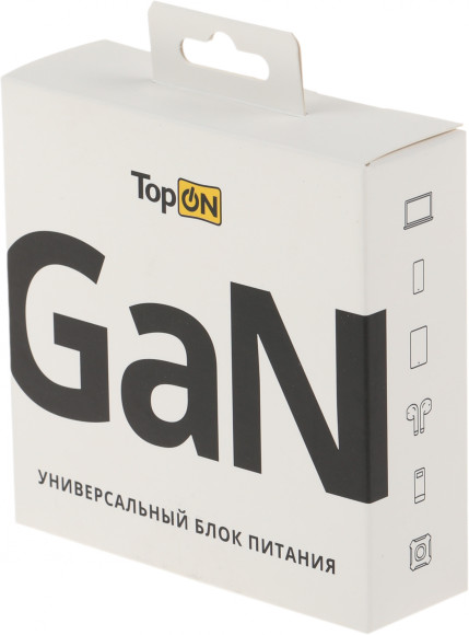 Блок питания TopON TOP-GaN-65WB автоматический 65W 5V-20V 3.25A от бытовой электросети LED индикатор Блок питания TopON TOP-GaN-65WB автоматический 65W 5V-20V 3.25A от бытовой электросети LED индикатор