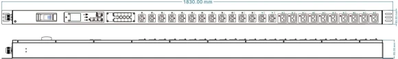 Блок распределения питания Powercom PDU-32AVMS24-14C3-10C9-1P Блок распределения питания Powercom PDU-32AVMS24-14C3-10C9-1P
