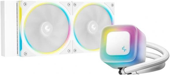 Система водяного охлаждения Deepcool LE240 V2 Pure Soc-AM5/AM4/1200/1700/1851 белый 4-pin 28.2-31.6dB Al 220W 1266gr Ret (R-LE240PURE-WHLNMD-G-1)