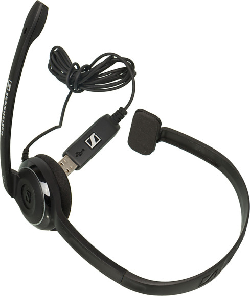 Наушники с микрофоном Sennheiser PC 7 черный 2м накладные USB оголовье (504196) Наушники с микрофоном Sennheiser PC 7 черный 2м накладные USB оголовье (504196)