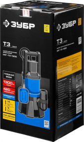Насос колодезный Зубр НПГ-Т3-1300 1300Вт 25200л/час Насос колодезный Зубр НПГ-Т3-1300 1300Вт 25200л/час