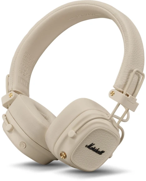 Гарнитура накладные Marshall Major V бежевый беспроводные bluetooth оголовье (MAJOR V CREAM) Гарнитура накладные Marshall Major V бежевый беспроводные bluetooth оголовье (MAJOR V CREAM)