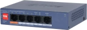 Коммутатор Dahua DH-CS4005-4ET1GT-60 (L2) 4x100Мбит/с 1x1Гбит/с 4PoE 60W управляемый