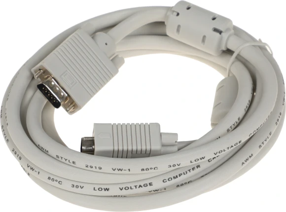 Кабель Ningbo CAB016S-10F VGA (m) VGA (m) 3м (CAB016S-10F-BR) феррит.кольца серый (блистер) Кабель Ningbo CAB016S-10F VGA (m) VGA (m) 3м (CAB016S-10F-BR) феррит.кольца серый (блистер)