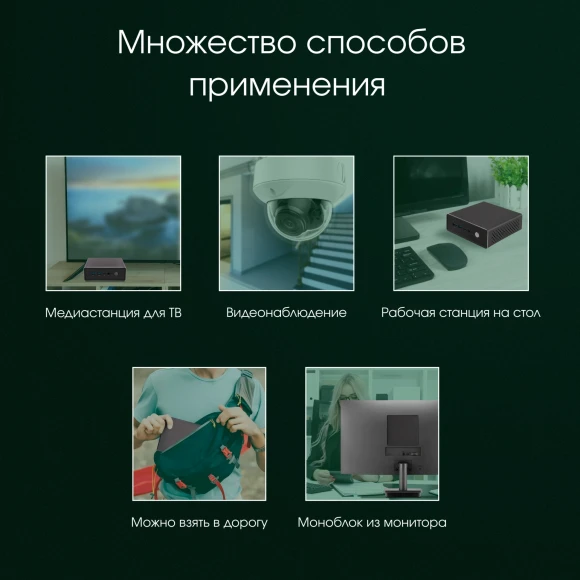 Неттоп Digma Pro Minimax U1 i5 1240P (1.7) 16Gb SSD512Gb Iris Xe Windows 11 Pro GbitEth WiFi BT 60W темно-серый/черный (DPP5-ADXW02)