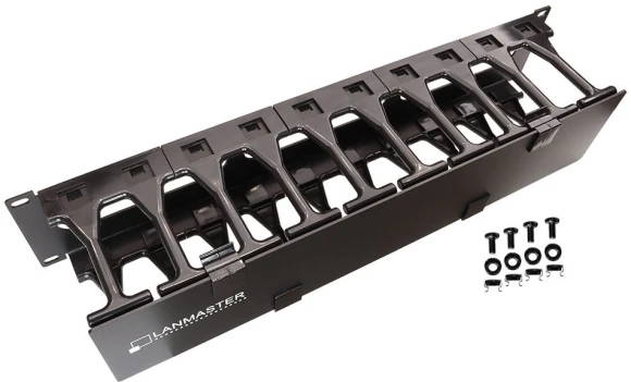 Кабельный органайзер Lanmaster LAN-ORG-PF/S-1U пальцы 1U шир.:19" глуб.:106мм Кабельный органайзер Lanmaster LAN-ORG-PF/S-1U пальцы 1U шир.:19" глуб.:106мм