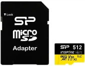 Флеш карта microSDXC 512GB Silicon Power SP512GBSTXLA2V1NSP Inspire V10 A2 + adapter