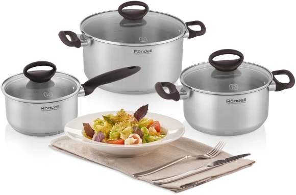 Кастрюля Rondell Tierno RDS-1591 2л. d=18см (с крышкой) стальной
