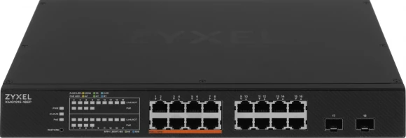 Коммутатор Zyxel XMG1915-18EP-EU0101F (L2+) 16x2.5Гбит/с 2SFP+ 8PoE++ 180W управляемый Коммутатор Zyxel XMG1915-18EP-EU0101F (L2+) 16x2.5Гбит/с 2SFP+ 8PoE++ 180W управляемый
