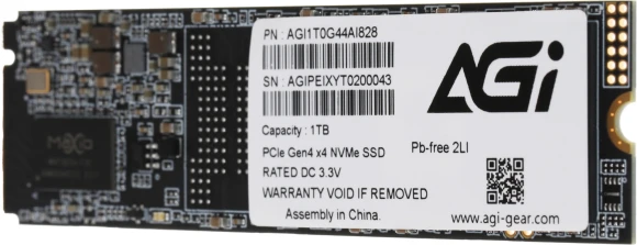 Накопитель SSD AGi PCIe 4.0 x4 1TB AGI1T0G44AI828-CB AI828 M.2 2280