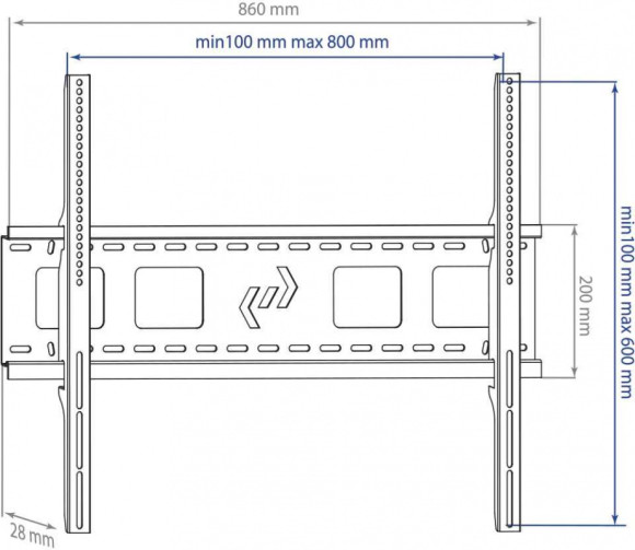 Кронштейн для телевизора Kromax STAR-1 черный 32"-90" макс.81кг настенный фиксированный Кронштейн для телевизора Kromax STAR-1 черный 32"-90" макс.81кг настенный фиксированный