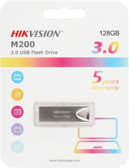 Флеш Диск Hikvision 128GB M200 Hiksemi HS-USB-M200 128G U3 USB3.0 серебристый Флеш Диск Hikvision 128GB M200 Hiksemi HS-USB-M200 128G U3 USB3.0 серебристый