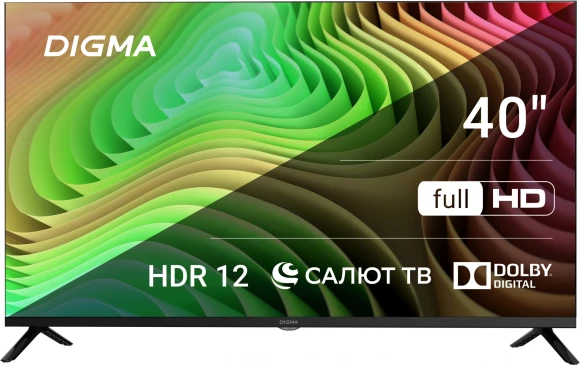 Телевизор LED Digma 40" DM-LED40SBB36 Салют ТВ Frameless Metal черный FULL HD 60Hz DVB-T DVB-T2 DVB-C DVB-S DVB-S2 USB WiFi Smart TV Телевизор LED Digma 40" DM-LED40SBB36 Салют ТВ Frameless Metal черный FULL HD 60Hz DVB-T DVB-T2 DVB-C DVB-S DVB-S2 USB WiFi Smart TV