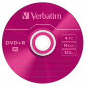 Диск DVD+R Verbatim 4.7Gb 16x Slim case (5шт) Color (43556) Диск DVD+R Verbatim 4.7Gb 16x Slim case (5шт) Color (43556)