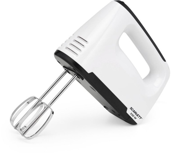 Миксер ручной Scarlett SC-HM40S22 550Вт белый/черный Миксер ручной Scarlett SC-HM40S22 550Вт белый/черный